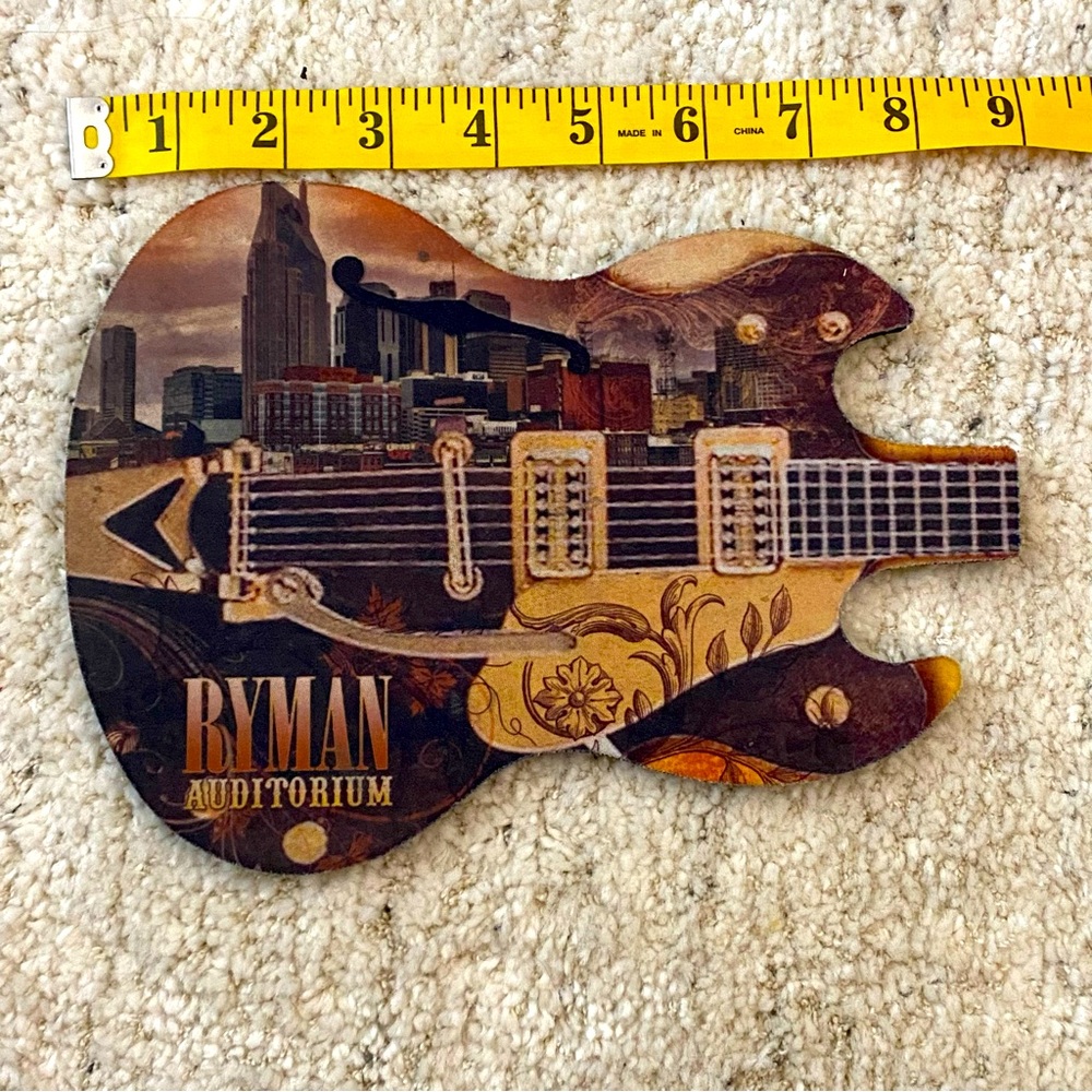 Guitar Shaped Mouse Pad RYMAN Auditorium Country Music Nashville TN Memorabilia